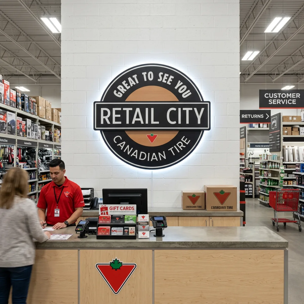Canadian Tire Service Counter Signage